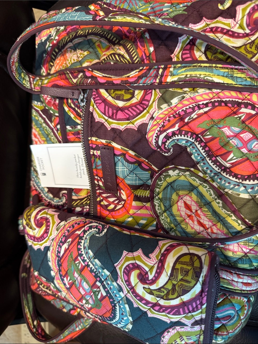Vera Bradley Multicolor Paisley Quilted Tote and matching wallet